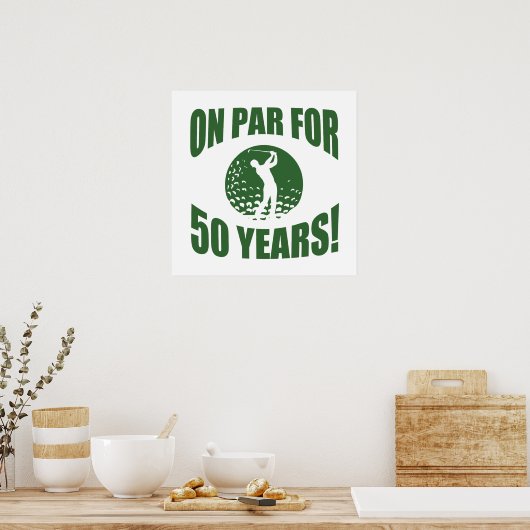 Golfer's 50ste verjaardag poster (Keuken)