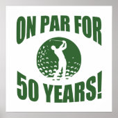 Golfer's 50ste verjaardag poster (Voorkant)