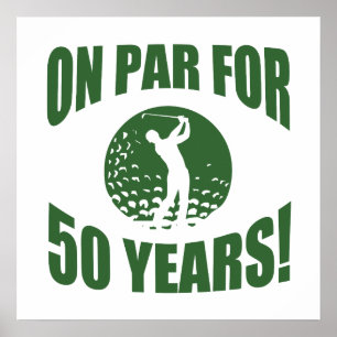 Golfer's 50ste verjaardag poster