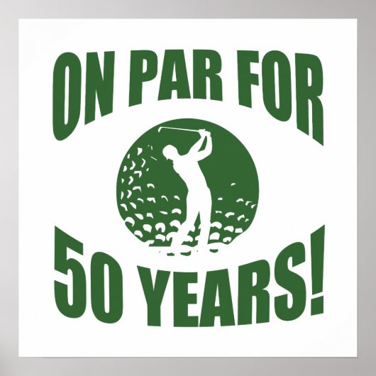 Golfer's 50ste verjaardag poster (Voorkant)