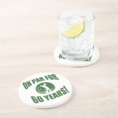 Golfer's 60ste verjaardag zandsteen onderzetter (Zijkant)