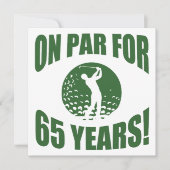 Golfer's 65ste verjaardag kaart (Voorkant)