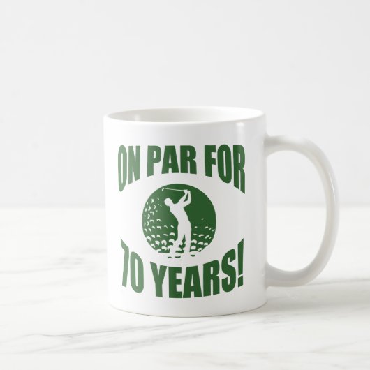 Golfer's 70ste verjaardag koffiemok (Rechts)