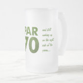 Golfers 70th Birthday Party Matglas Bierpul (Voorkant rechts)