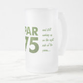 Golfers 75e verjaardag Par. 75 Matglas Bierpul (Voorkant rechts)