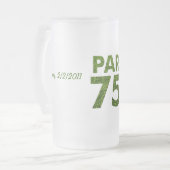 Golfers 75e verjaardag Par. 75 Matglas Bierpul (Voorkant links)