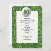 Golfer's 80ste uitnodiging voor de Birthday Party (Voorkant)