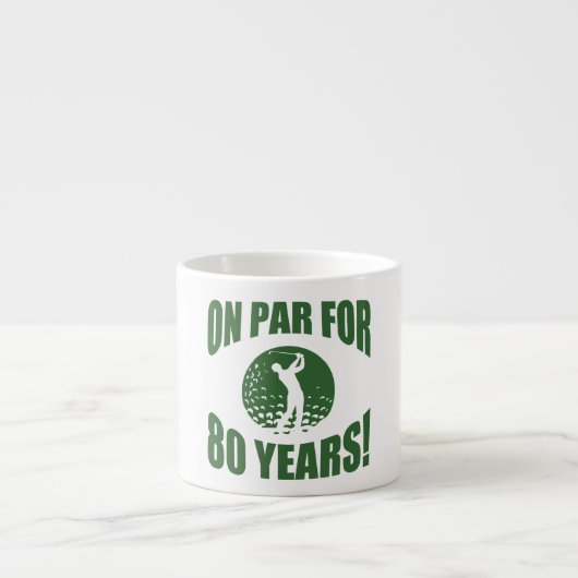 Golfer's 80ste verjaardag espresso kop (Voorkant)