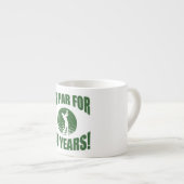 Golfer's 80ste verjaardag espresso kop (Voorkant rechts)