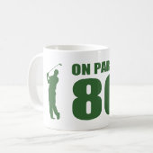 Golfer's 80ste verjaardag koffiemok (Voorkant links)