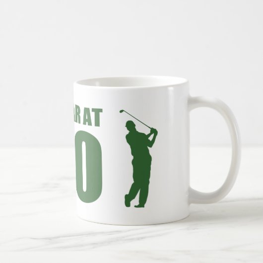 Golfer's 80ste verjaardag koffiemok (Rechts)
