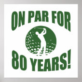 Golfer's 80ste verjaardag poster (Voorkant)