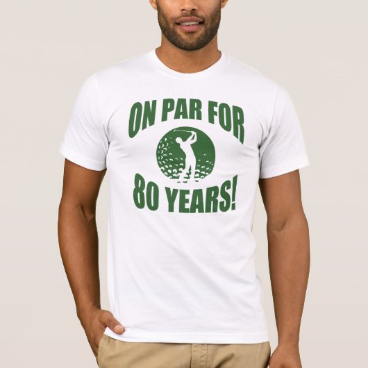 Golfer's 80ste verjaardag t-shirt (Voorkant)