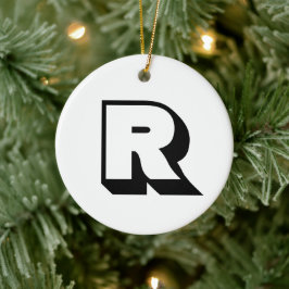 Golfer's aangepaste monogram fotosjabloon keramisch ornament