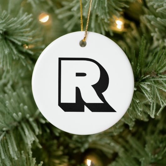 Golfer's aangepaste monogram fotosjabloon keramisch ornament (Boom)