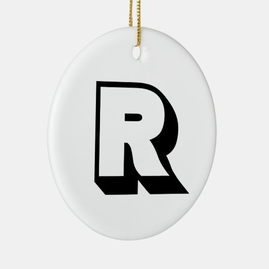 Golfer's aangepaste monogram fotosjabloon keramisch ornament (Rechts)