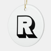 Golfer's aangepaste monogram fotosjabloon keramisch ornament (Links)