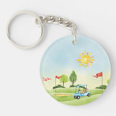 Golfer's acrylSleutelhanger Sleutelhanger (Voorkant)