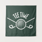 Golfers Afslagtijd Wandkleed (Voorkant)