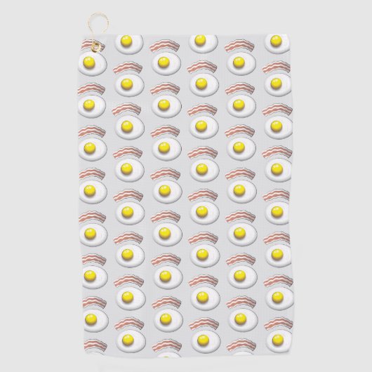 Golfers Bacon en Ei Golfhanddoek (Voorkant)