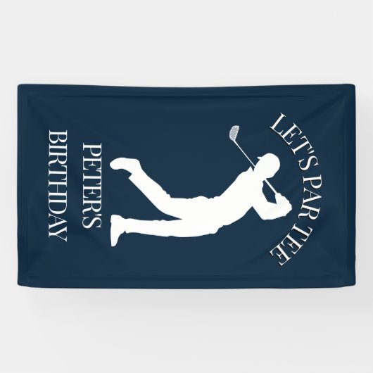 Golfer's BIRTHDAY Extravaganza Spandoek (Horizontaal)