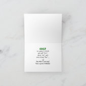 Golfer's Birthday Kaart (Binnen)