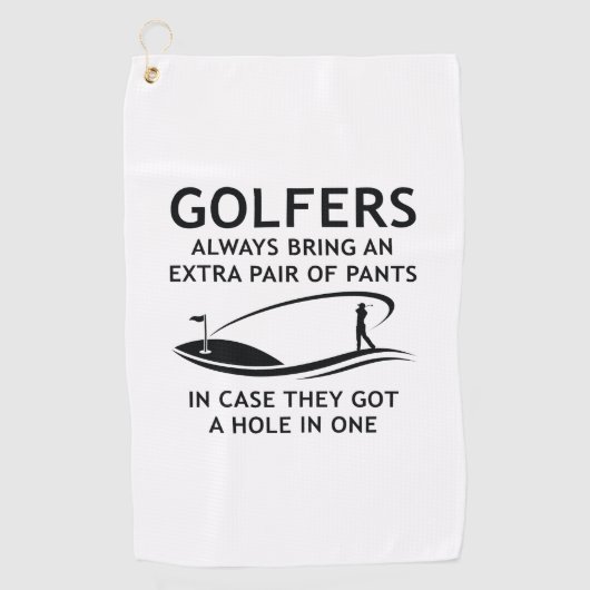 Golfers brengen altijd een extra paar golfhanddoek (Voorkant)