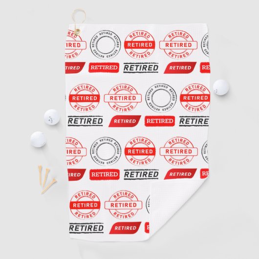 Golfers cadeau! Fun Retirement Golfhanddoek (Insitu)