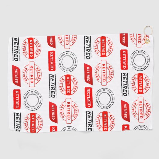 Golfers cadeau! Fun Retirement Golfhanddoek (Horizontaal)