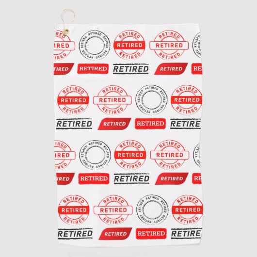 Golfers cadeau! Fun Retirement Golfhanddoek (Voorkant)