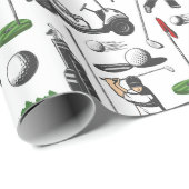 Golfers Cadeaupapier (Rol Hoek)