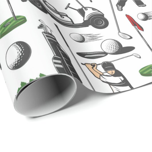 Golfers Cadeaupapier (Rol Hoek)