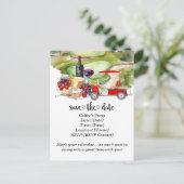 Golfer's Cheese & Wine Party - Bewaar de datum! Briefkaart (Staand voorkant)