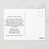 Golfer's Cheese & Wine Party - Bewaar de datum! Briefkaart (Achterkant)