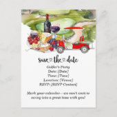 Golfer's Cheese & Wine Party - Bewaar de datum! Briefkaart (Voorkant)