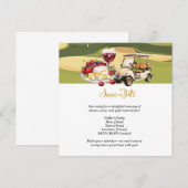 Golfer's Cheese & Wine Party - Bewaar de datum! Save The Date (Voorkant / Achterkant)