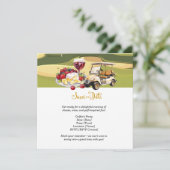 Golfer's Cheese & Wine Party - Bewaar de datum! Save The Date (Staand voorkant)