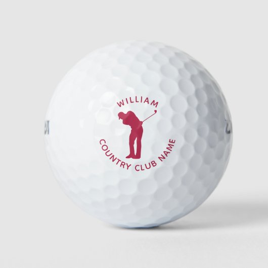 Golfers Country Club Spelers Custom Golfballen (Voorkant)