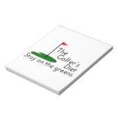 Golfers Diet Notitieblok (Linkerzijde)
