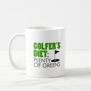 Golfer's diet Plenty Greens Funny Golfing Mok