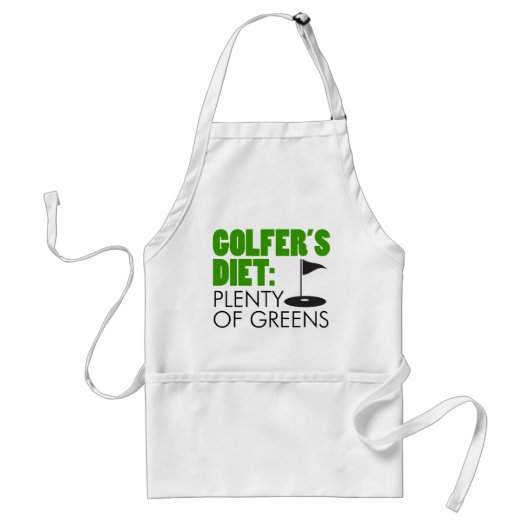 Golfer's Diet Plough Greens Funny Apron Standaard Schort (Voorkant)