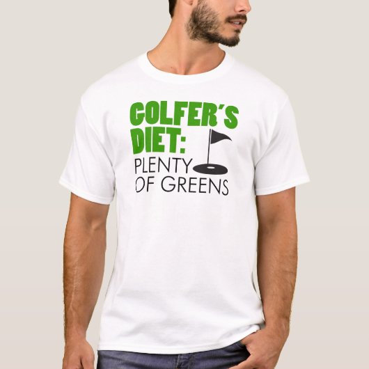 Golfer's Diet Veel Groenen T-shirt (Voorkant)