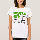 Golfer's Diet Veel Groenen T-shirt (Voorkant)