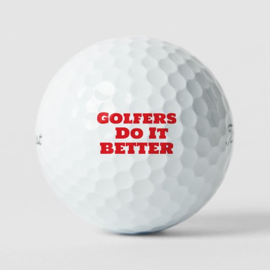 Golfers doen het beter golfballen (Voorkant)