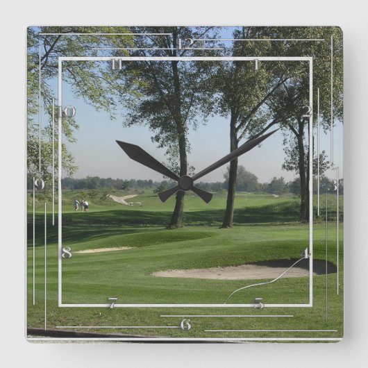 Golfer's Dream Wall klok (Voorkant)