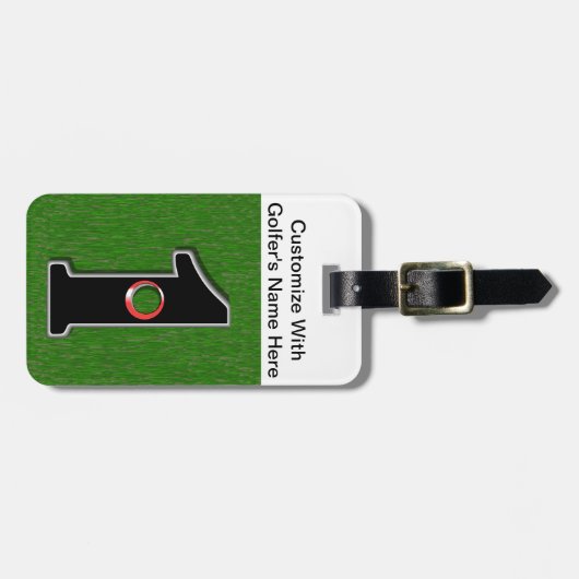 Golfer's droom - Hole in One! Bagagelabel (Voorkant horizontaal)