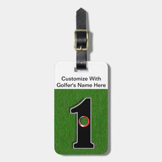 Golfer's droom - Hole in One! Bagagelabel (Voorkant verticaal)