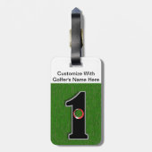 Golfer's droom - Hole in One! Bagagelabel (Achterkant verticaal)