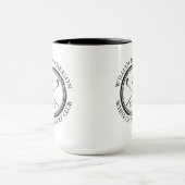 Golfer's en Club Naam, Datum Zwart-wit Golf Mok (Midden)