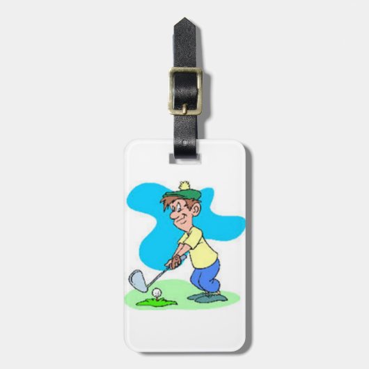 GOLFER'S FAVOR LUGGAGE, D.D. OF GOLF BAG-LABEL BAGAGELABEL (Voorkant verticaal)